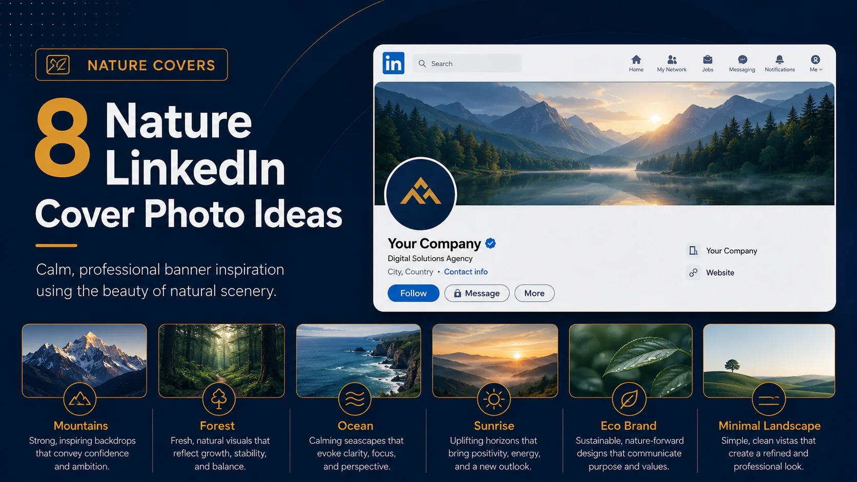 Featured image for Nature LinkedIn Cover Photo Ideas article