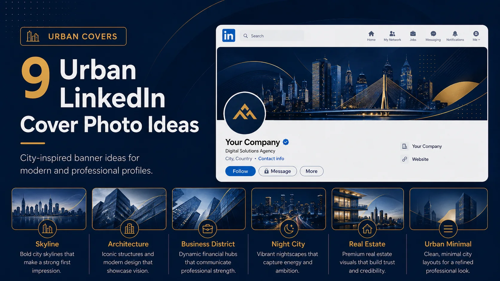 Featured image for Urban LinkedIn Cover Photo Ideas article