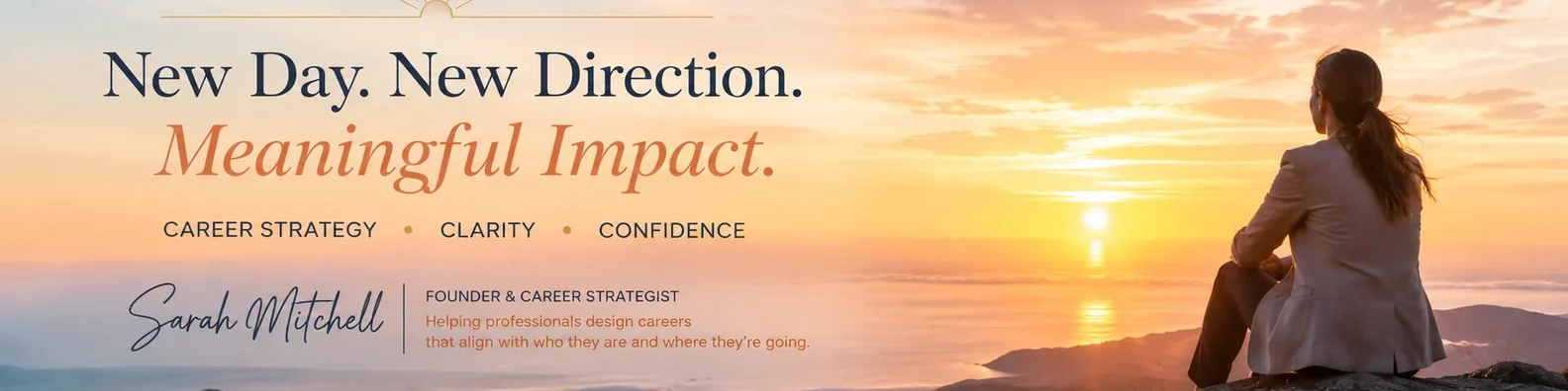 Nature LinkedIn cover photo example with sunrise and horizon scenery