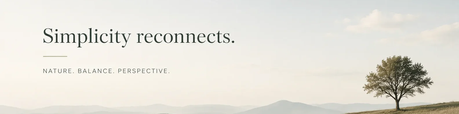 Nature LinkedIn cover photo example with a minimal landscape banner