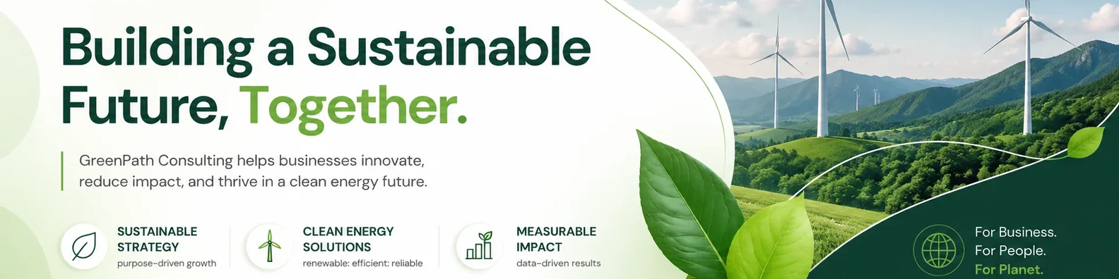 Nature LinkedIn cover photo example for an eco-friendly business cover