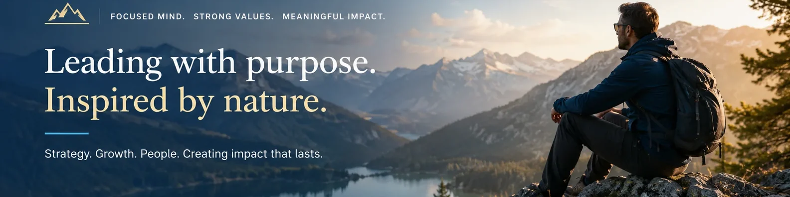 Nature LinkedIn cover photo example with outdoor lifestyle visual