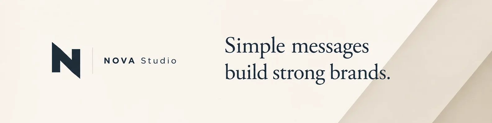 Quote LinkedIn cover photo example with a minimal quote and logo layout