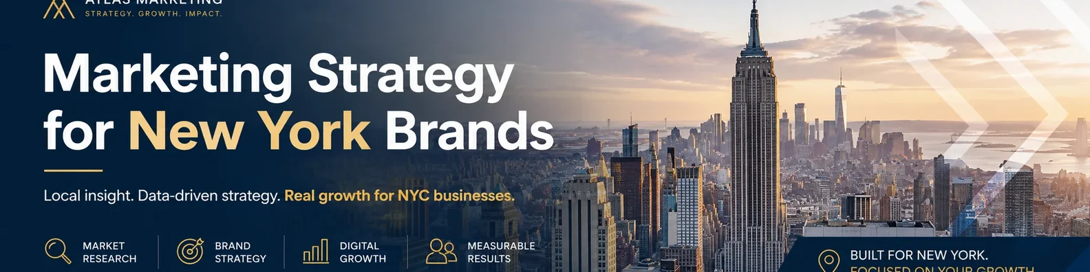Urban LinkedIn cover photo example with city plus service message